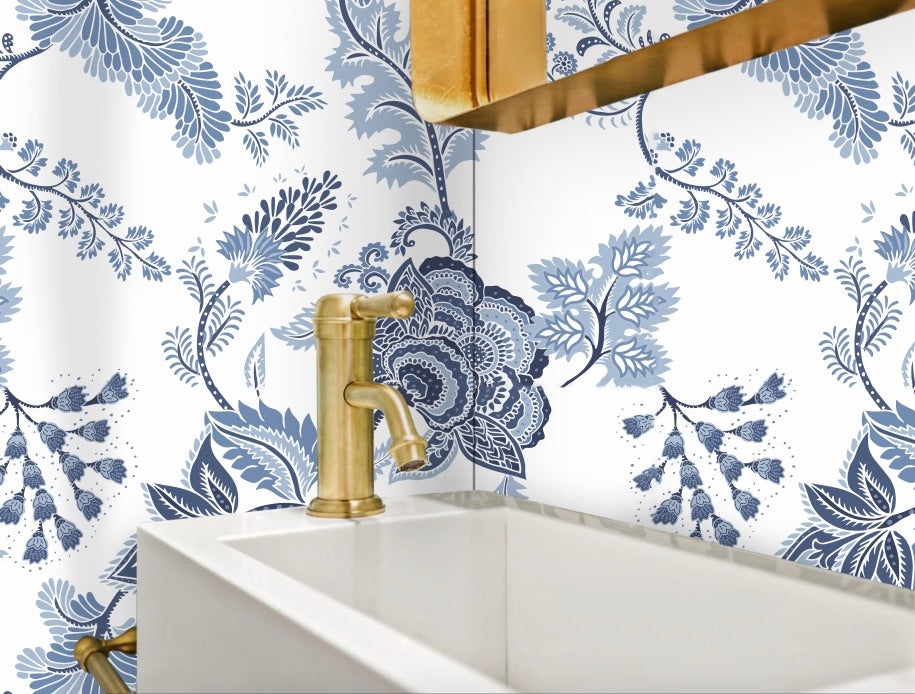 Transforming a Bathroom with Wallpaper