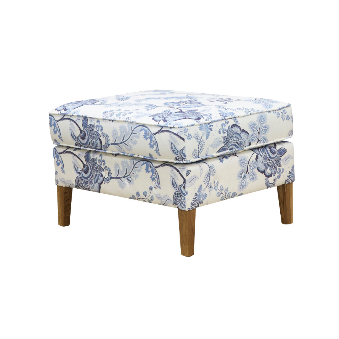 Bloom Linen Footstool for Wingback Armchair