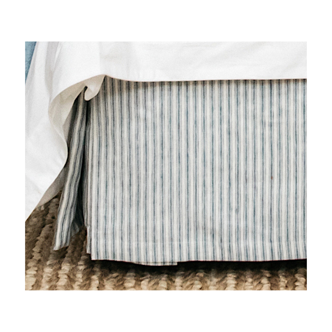 Blue Striped Linen Bedhead Package