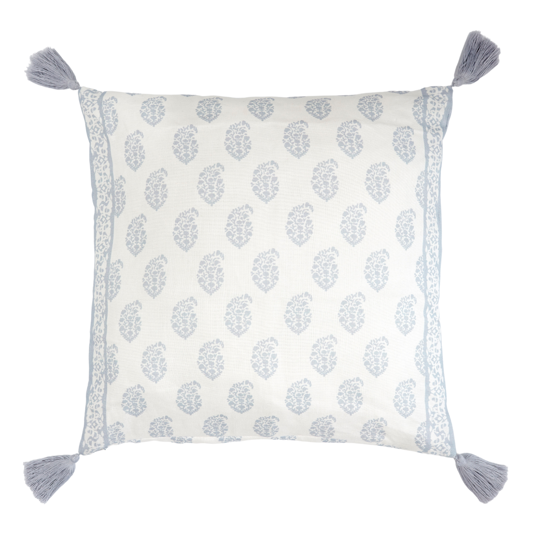 Blue Paisley Cushion - Square - OVERSTOCK