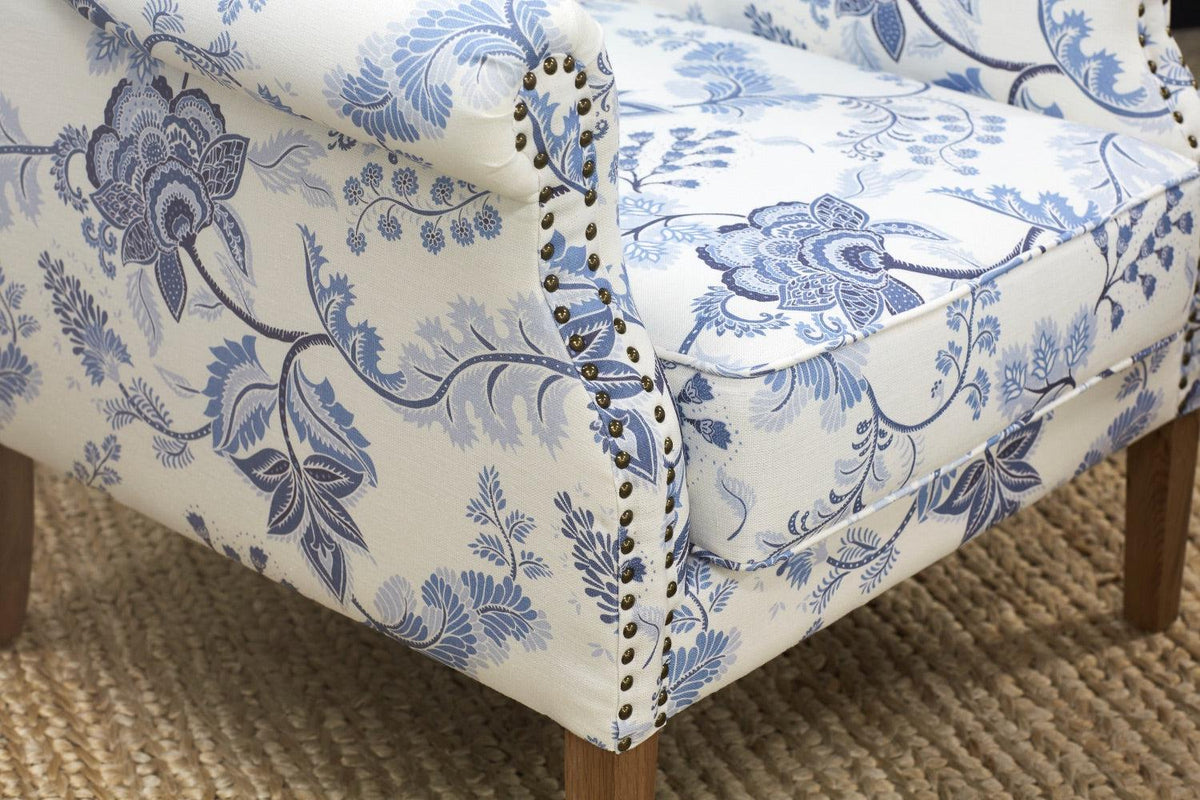 Bloom Linen Wingback Armchair