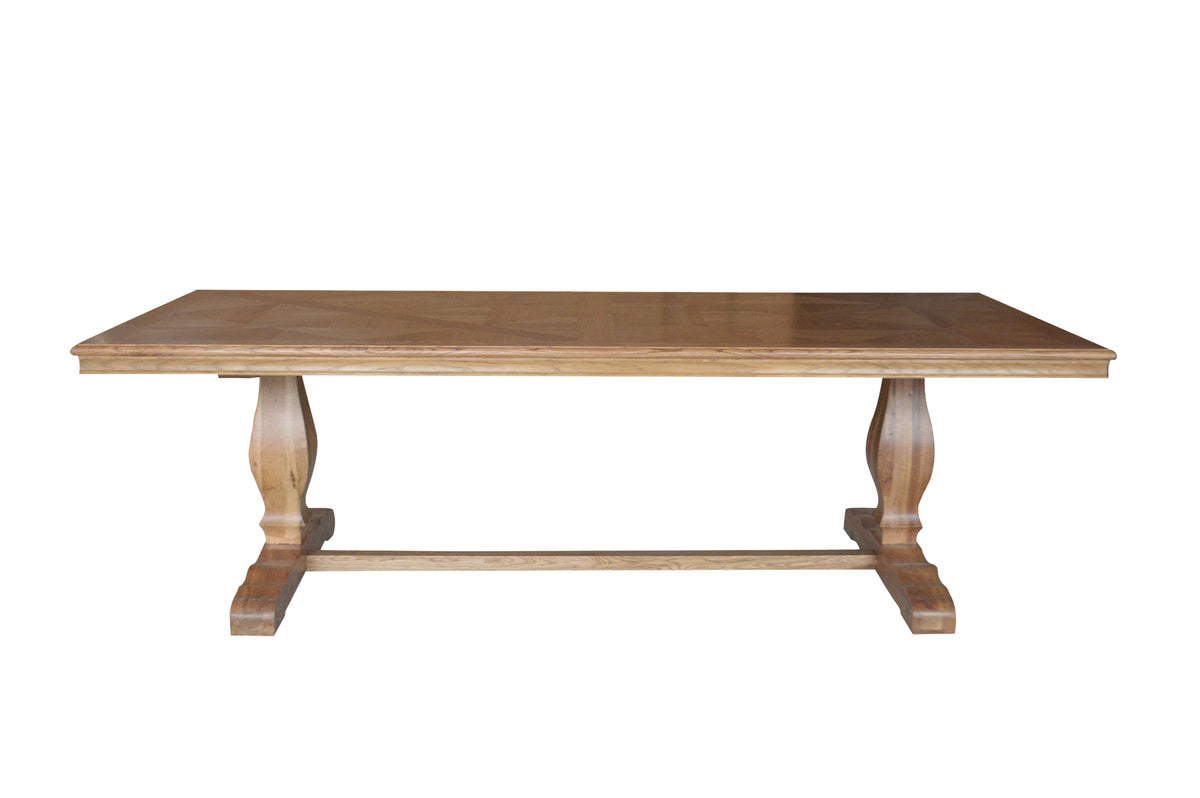 Parquetry French Farmhouse Dining Table - OVERSTOCK 3M TABLE