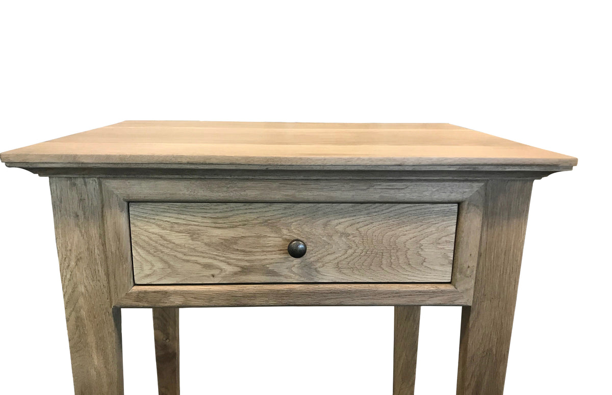 Oak Bedside Table - 1 Drawer