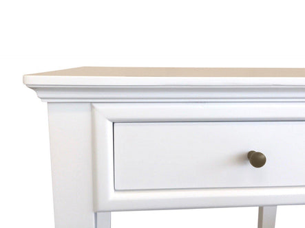 White Bedside Table - 1 Drawer