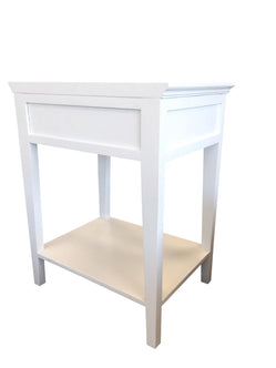 White Bedside Table - 1 Drawer