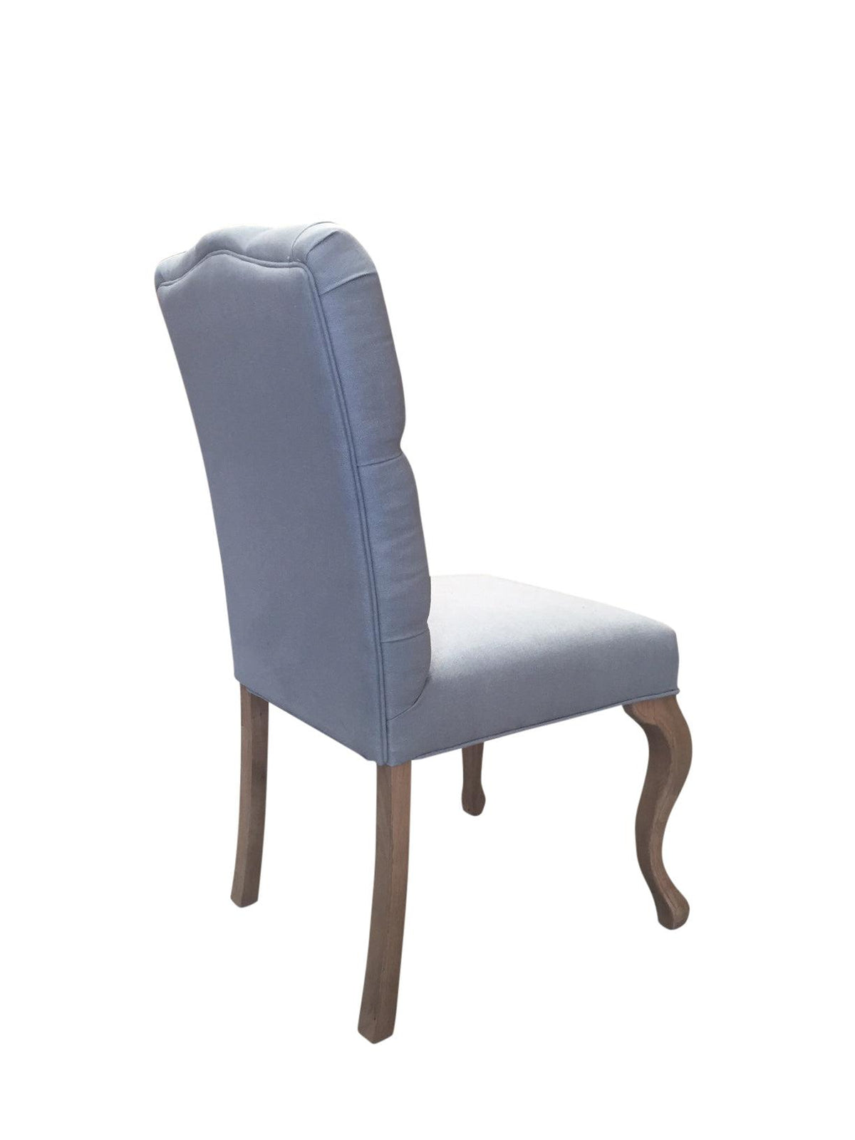 Duck Egg Blue Linen French Style Buttoned Dining Chair