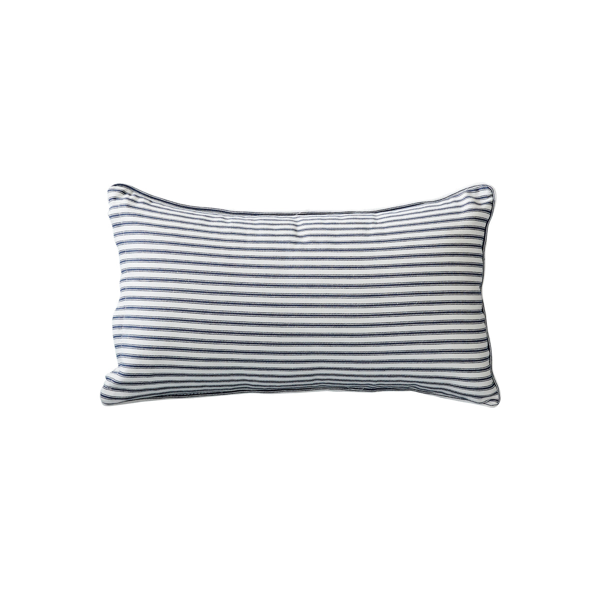 Navy Ticking Stripe Cushion - Rectangle - OVERSTOCK