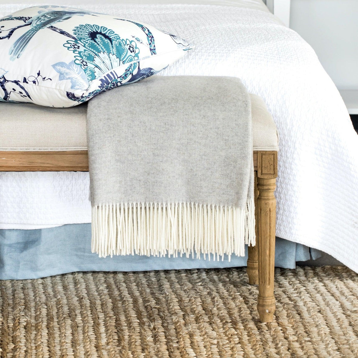 Natural Wool &amp; Cashmere Throw