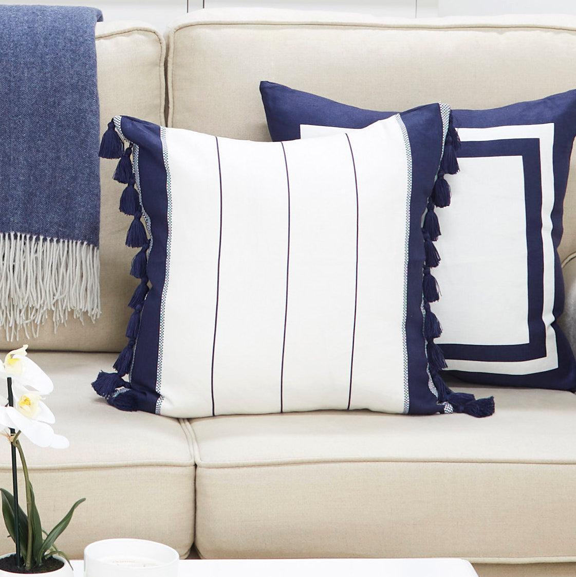 Navy Southampton Cushion - Square - OVERSTOCK