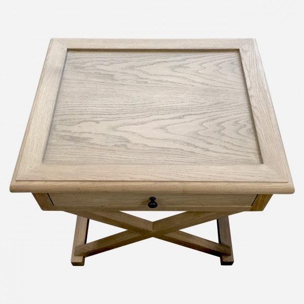 Oak Cross Leg Side Table